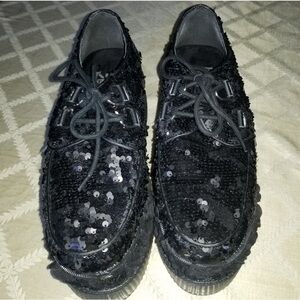 Tuk mondo black sequin creepers Ltd